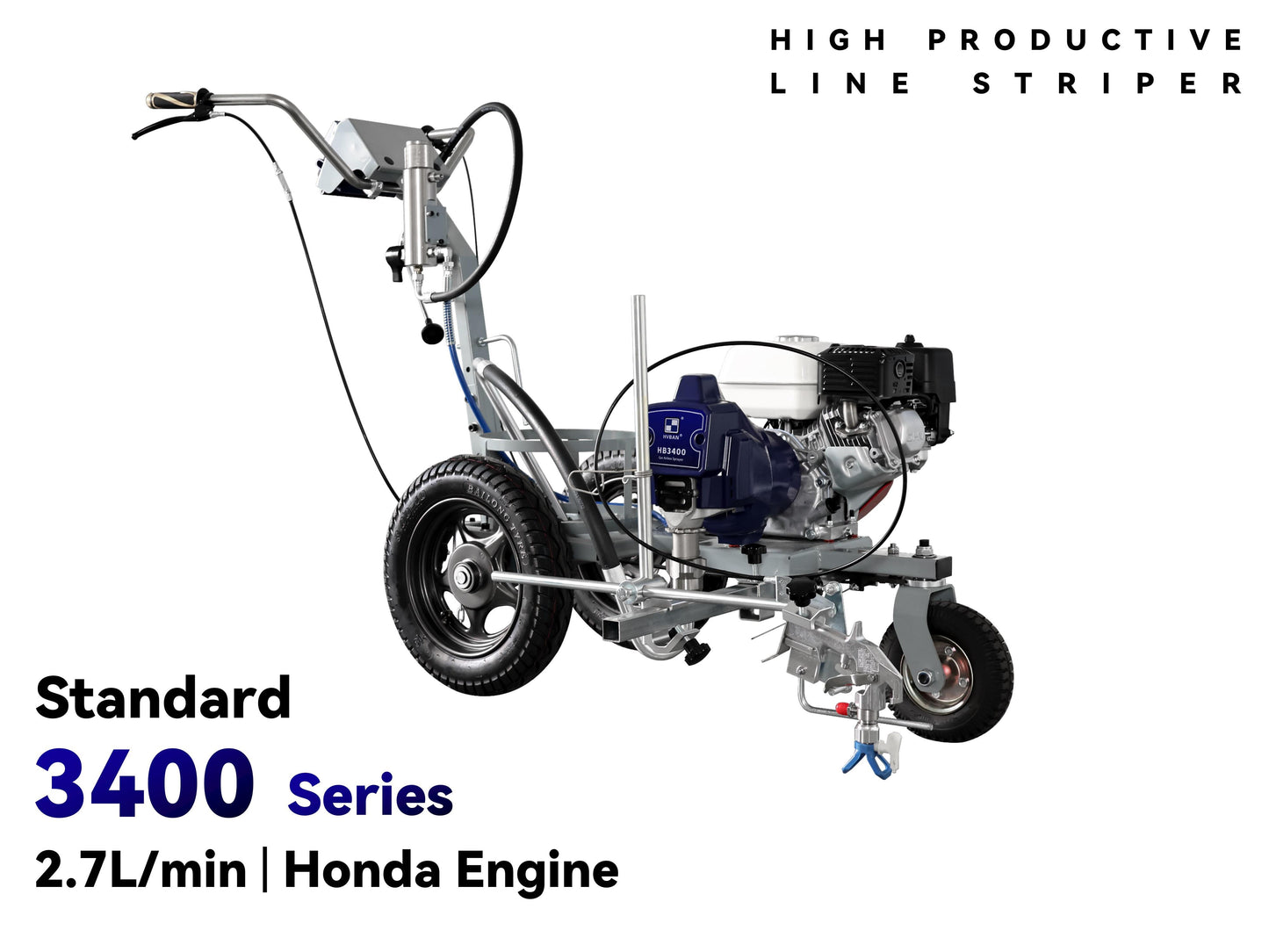 High productive line striper with Honda engine on a white background