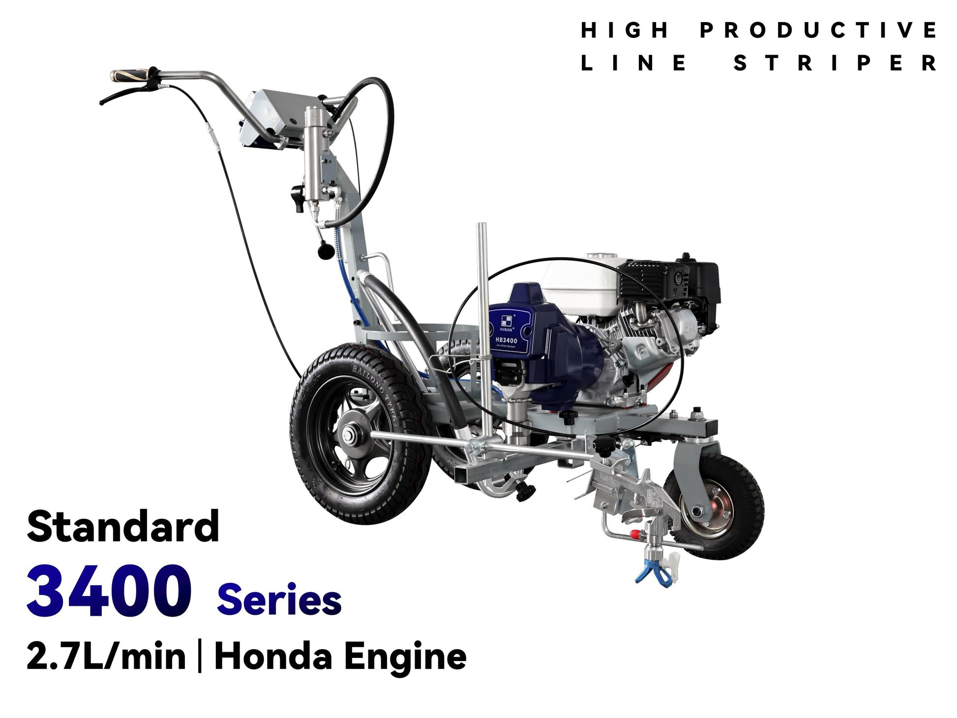 High productive line striper with Honda engine on a white background