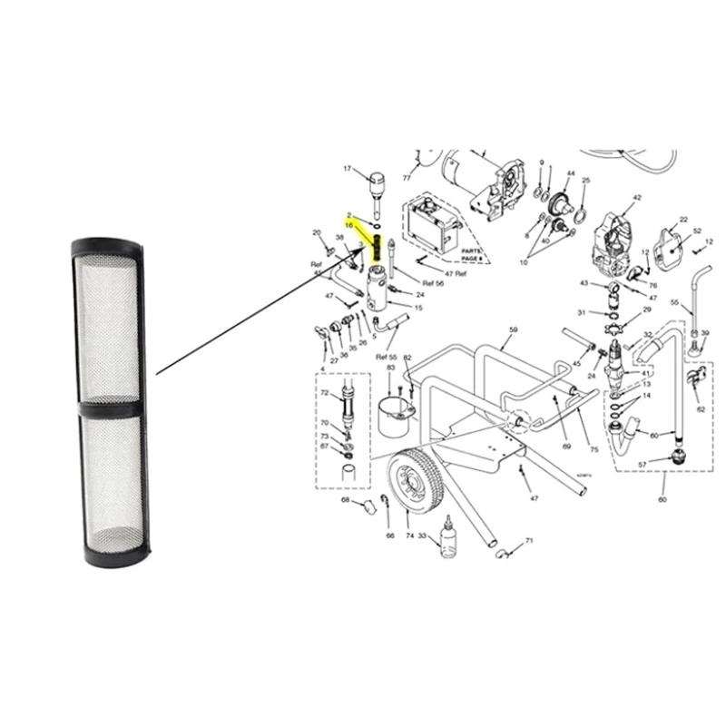 where to fit spray pump filter