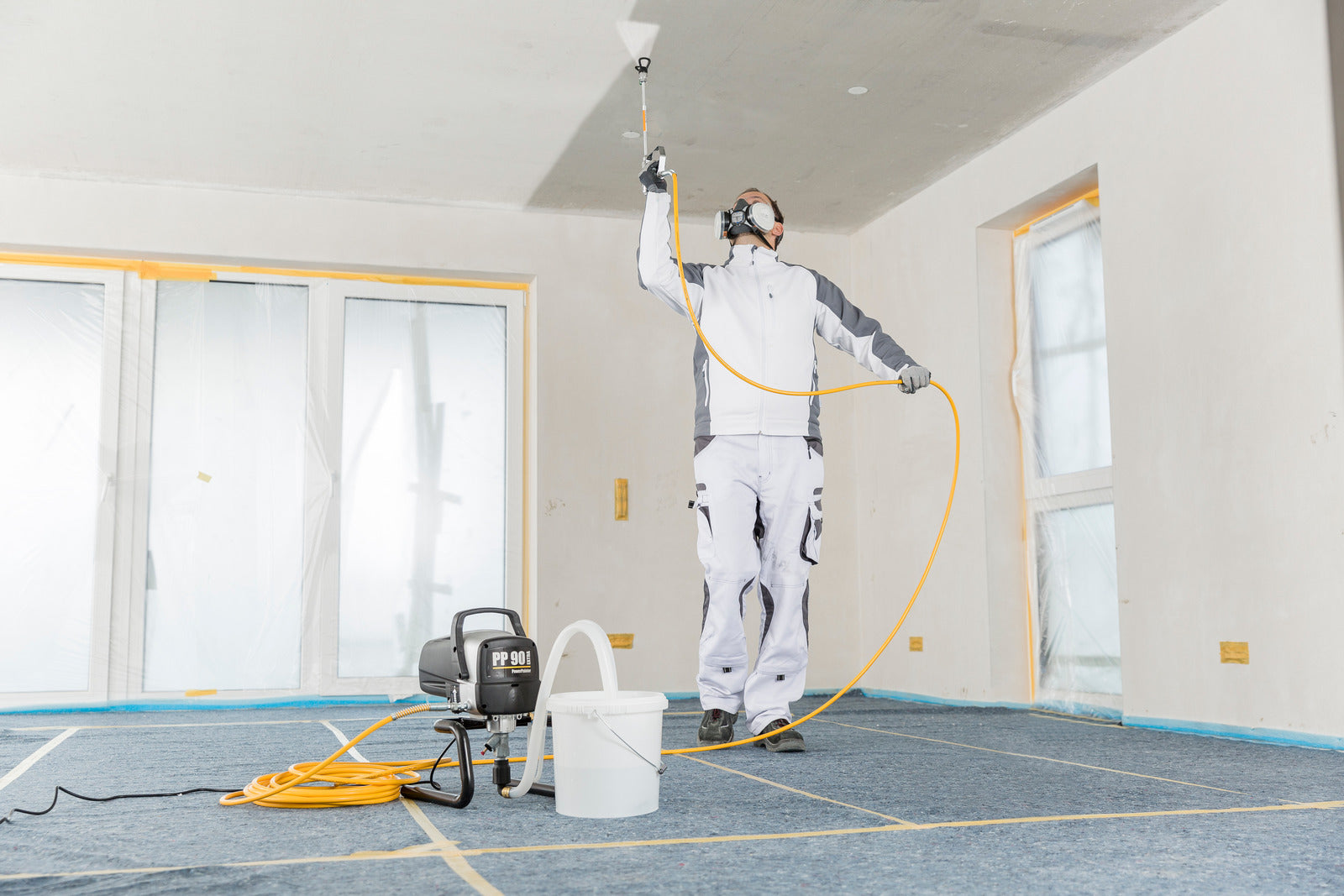 Wagner airless spray painting ceilings