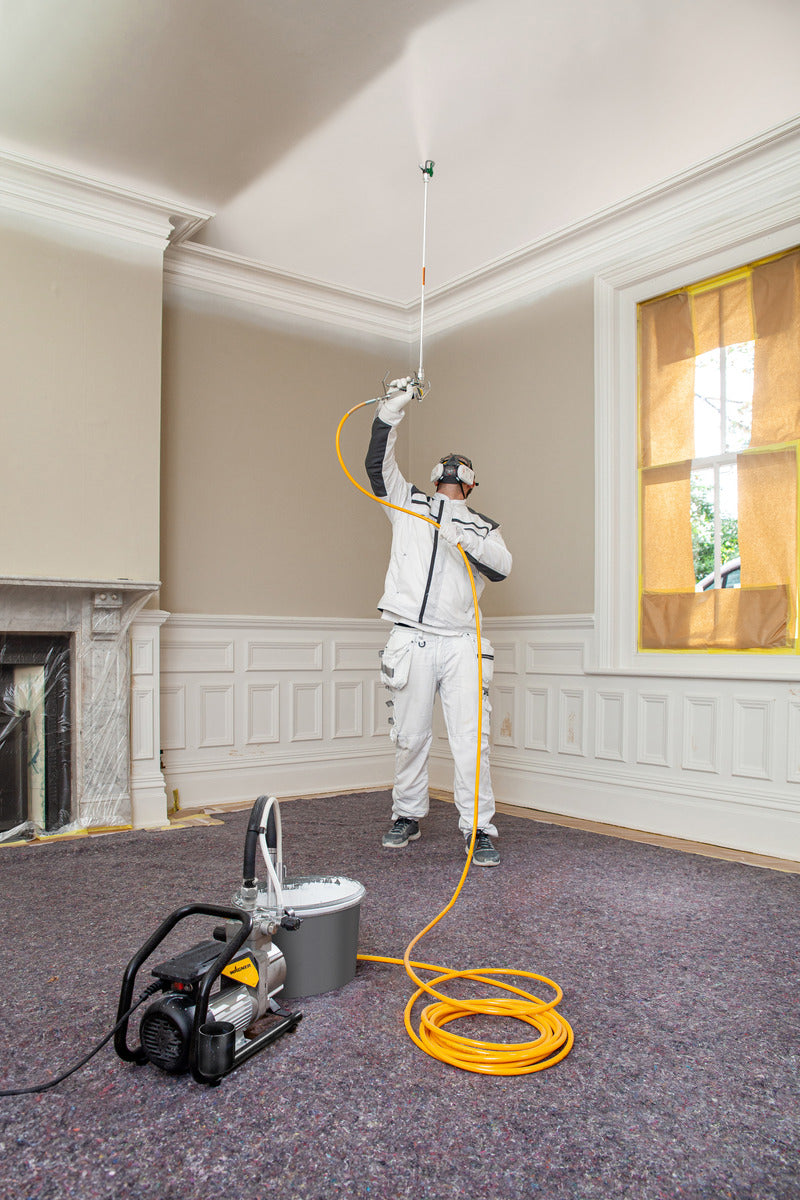 Wagner Super finish 21 Pro spraying a ceiling